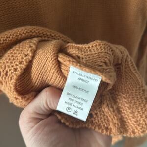 LUSH Apricot Soft Knit Heart Button Sweater | NWT | Size Small